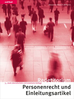 cover image of Repetitorium Personenrecht und Einleitungsartikel